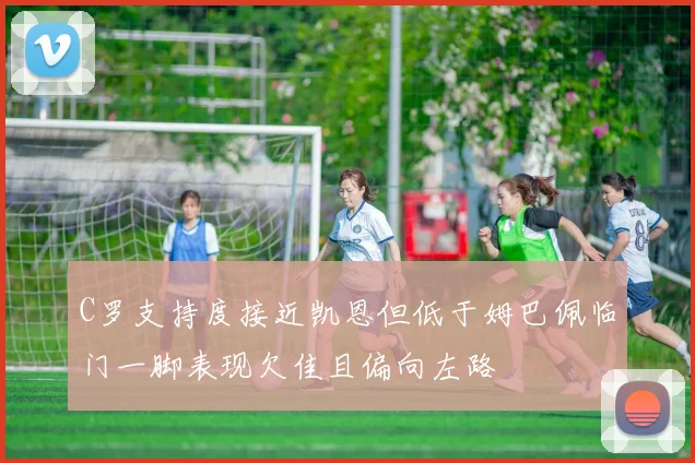 C罗支持度接近凯恩但低于姆巴佩临门一脚表现欠佳且偏向左路